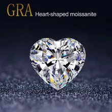 Lose Edelsteine Moissanite Stein 1,5 ct 7,5mm Herz Geformt Diamant D Farbe VVS1 Ausgezeichnete Cut Edelstein Lab Grown Pass diamant Tester