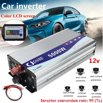 

Car Inverter 12V/24V/48V 220V 5000W 10000W Peak Modified Sine Wave Power Voltage transformer Inverter Converter + LCD display