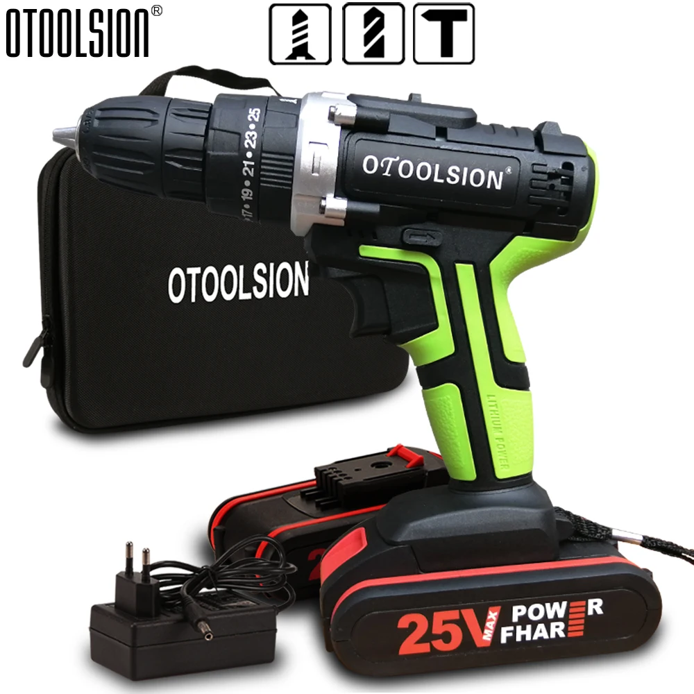 New 25V Impact Screwdriver Cordless Screwdriver Power Tool Set Impact Electric Drill Screwdriver Drill Electric Screwdriver (7)
