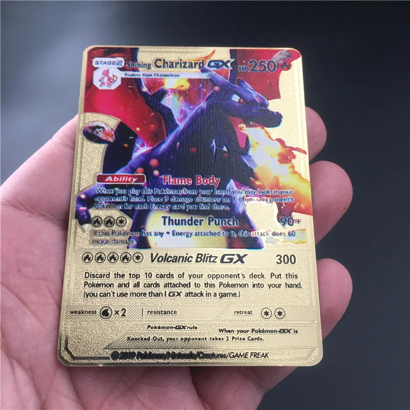 TAKARA TOMY Покемон металлическая карточная игра Аниме битва карта золото Чаризард Пикачу коллекционная карточная фигурка Модель Детская игрушка подарок - Цвет: JS-018