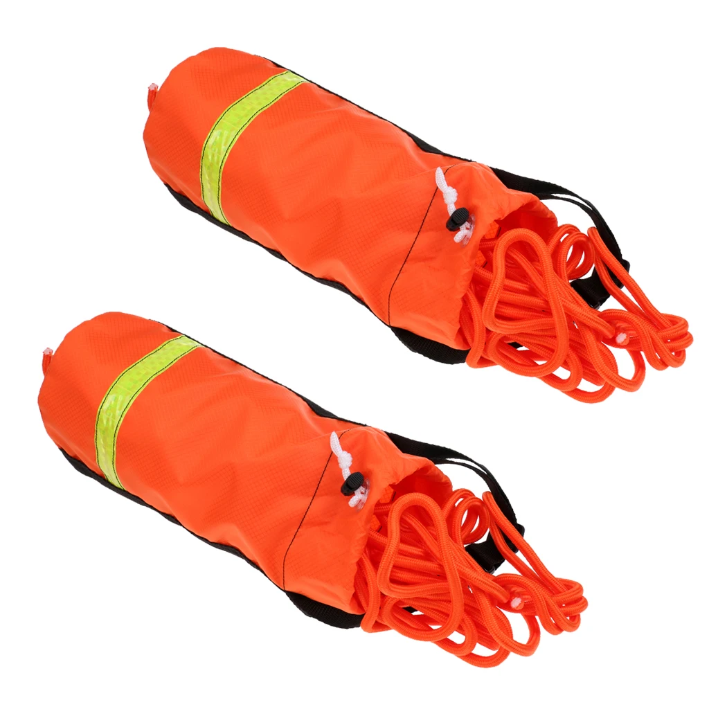 2Pcs 16m Safety Throw Line Watersports Kayak Canoe Rescue Line Floating Rope