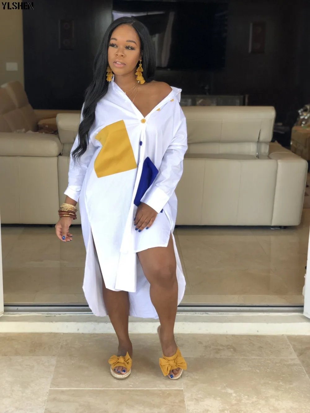 2020 New African Dresses For Women Dashiki Print Patchwork African Clothes Fashion Robe Africaine Basin Riche Africa Clothing 05