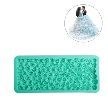 

Oversized rose lace silicone mold Sugar craft lace mat Cake around edge decoration tool