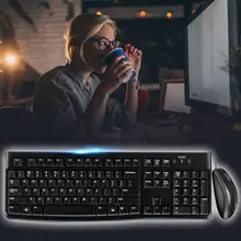 Проводная USB клавиатура с 104 клавишами, оптическая мышь с разрешением 1000 dpi, набор комбо для компьютера, периферийные аксессуары