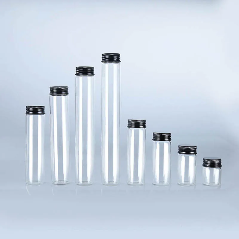 

20x15ML 30ML 40ML 50ML 60ML 80ML Прозрачная Стеклянная бутылка с Черный алюминиевый колпачок 1oz 2oz стеклянные контейнеры для использования эфирного масла