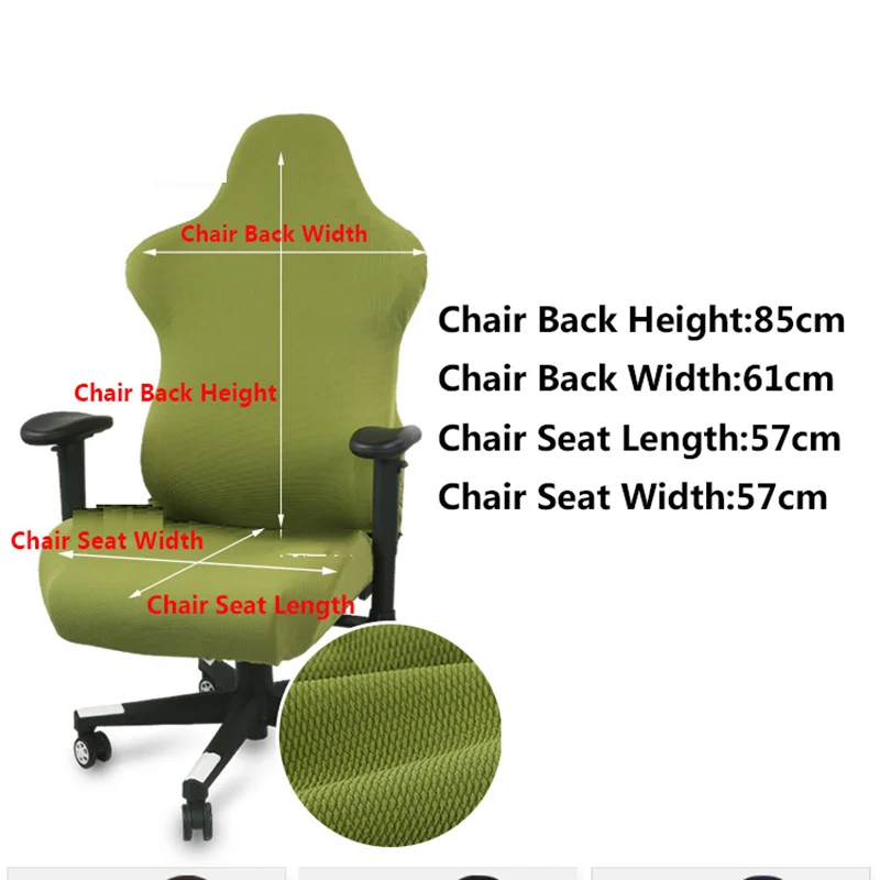 Black Gaming Chair Cover, Comfortable Computer Seat Protector, Dustproof  Cover for Office Chair, Spandex Armchair Slipcover Case