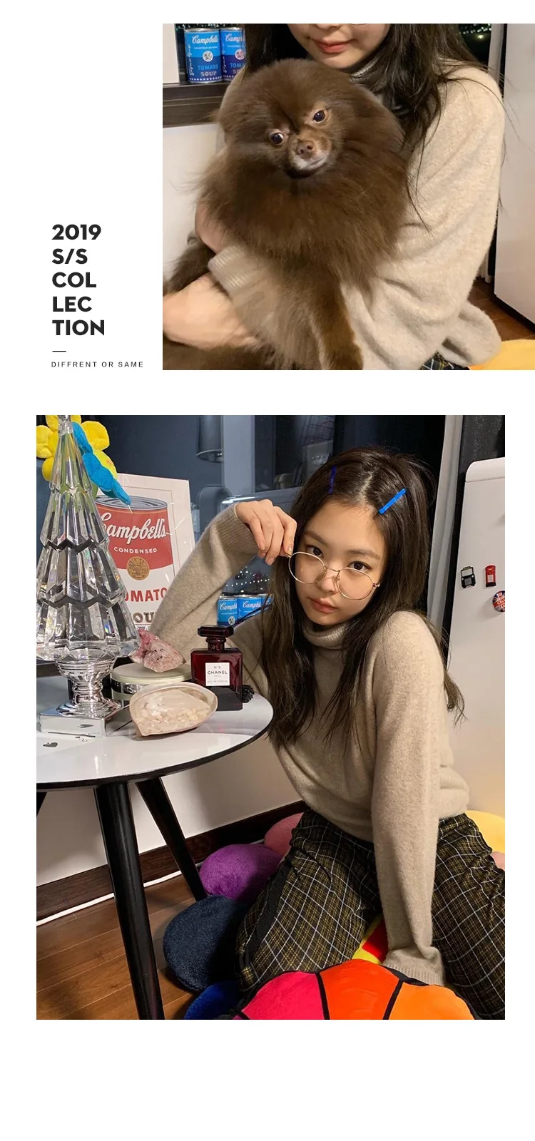 Kpop Blackpink Jennie корейские Серые вязаные толстовки с высоким воротником женские студенческие уличные модные толстовки Женская одежда