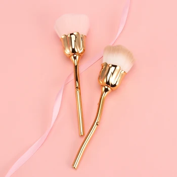 

1PC Nail Art Brush Blush Foundation Powder Brush Rose Flower Shape Brush