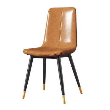

Nordic light luxury dining chair simple home iron leisure stool ins net red small apartment backrest dining chair