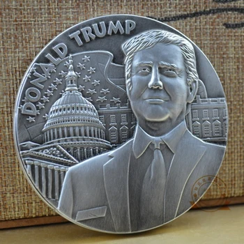 

Donald Trump Sliver Plated Relief President of America Trump Metal Relief