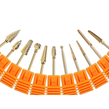 

1 PC Gold Nail Drill Bits 2.35 mm Tungsten Steel Electric Nail File Grinding Polish Remover Milling Cutter Nail Tool