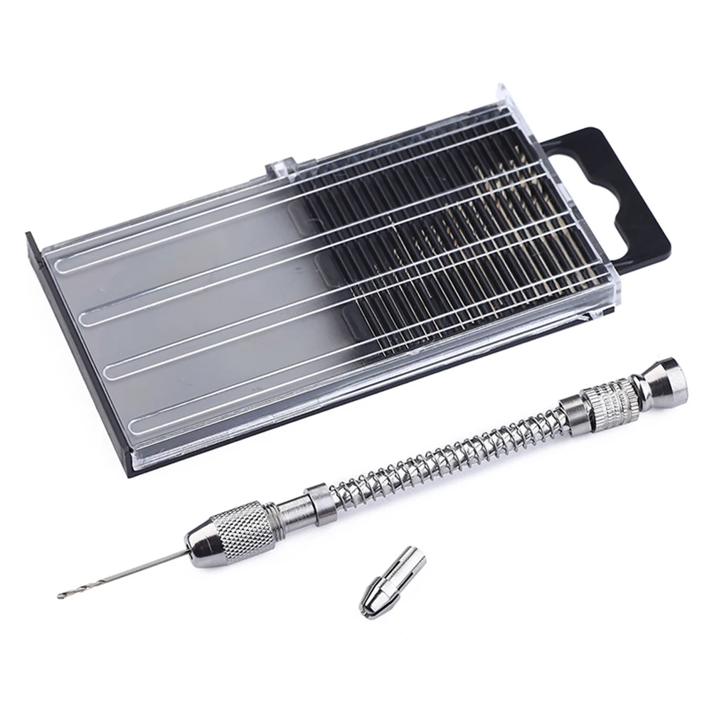 

Super Thin For Electronics Micro Model Mini Hand Drill Pin Vise Drilling Tool Jewelry Crafts Durable With 20pcs Drill Bits