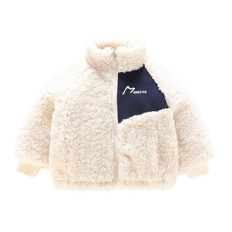 Winter Baby Kids Jacket For Boys Coats Lamb Wool Plus Velvet Thick Coats Christmas Costume For Toddler Children Outwear 1-8 Year kids jackets kids cotton clothes