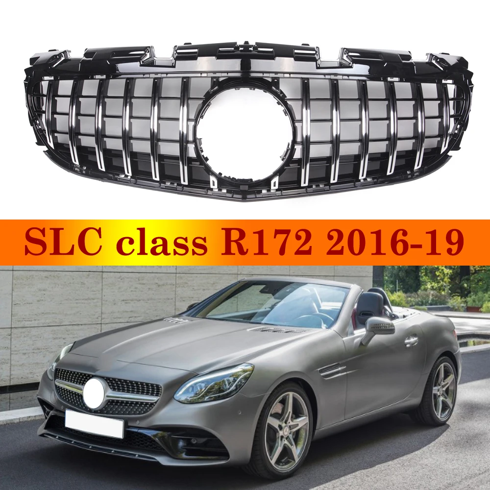 Гоночные решетки для Mercedes SLC класса R172 r172 SLC200 SLC260 SLC300- ABS материалы передний бампер решетки украшения автомобиля
