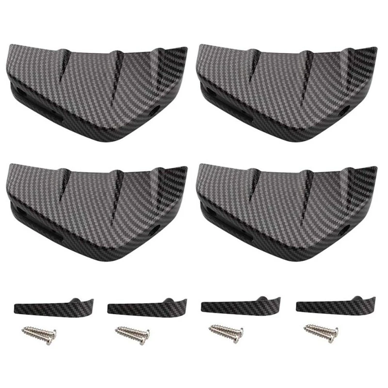 4X Universal Carbon Fiber Look Car Rear Bumper Lip Shark Fins for BMW Benz Ford Mazda | Автомобили и мотоциклы