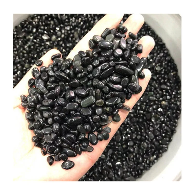 

Rainbow Eye Obsidian Chips Crystals Healing Wholesale Natural Polished Gemstone Gravels For Decoration