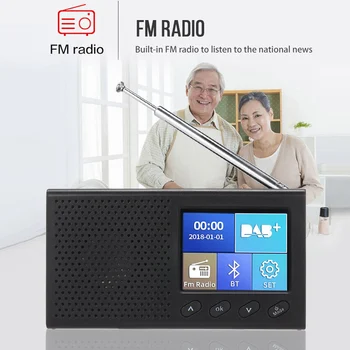 

2.4inch Portable FM/DAB Digital Radio Rechargeable Digital FM DAB Music Player Color LCD Display Speaker Digital Tuner Broadcast