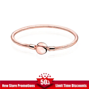 

2020 New DIY Lady Birthday Gift 100% 925 Sterling Silver HOT Pink Round Bracelet Sterling Silver Women Jewelry Sterling Silver