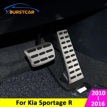 

Xburstcar Stainless Steel Car Pedals Gas Pedal Brake Pedal Cover Cluth Pedal for Kia Sportage R 2010 - 2016 Accessories