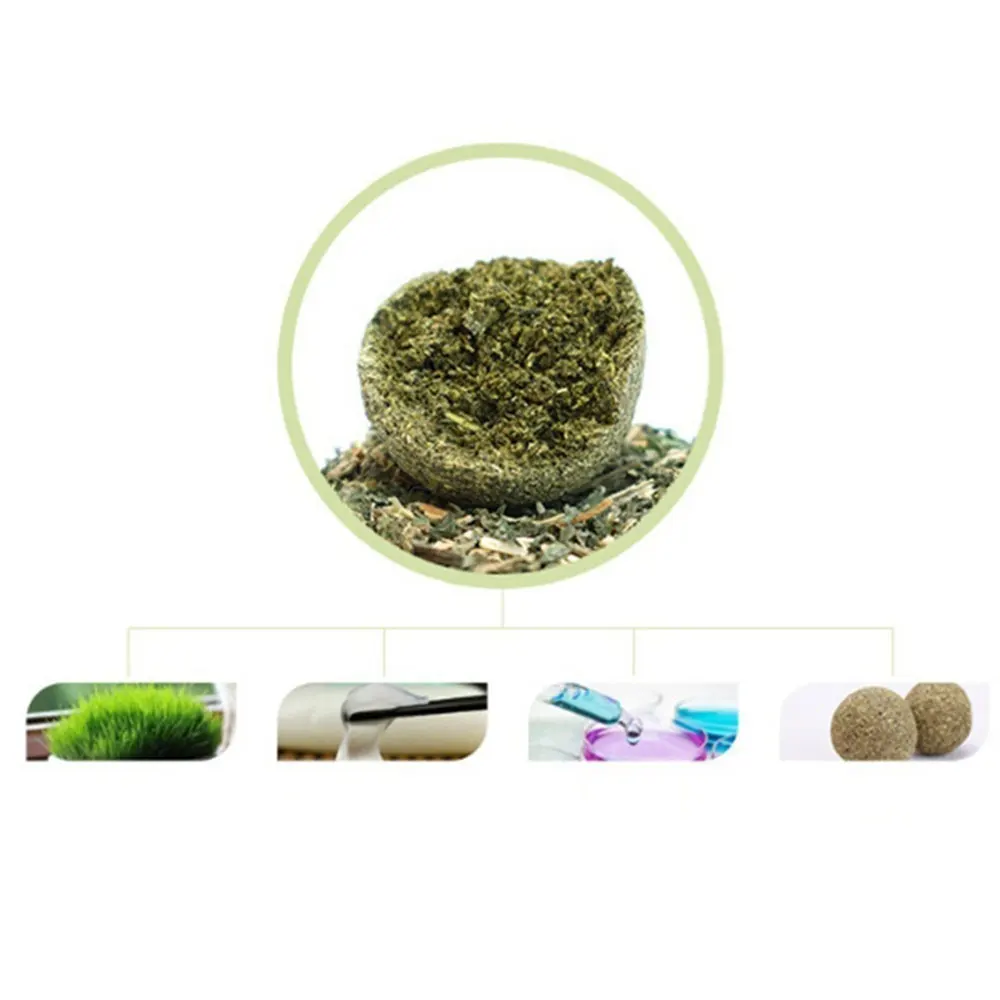 Кошачья мята Колокольчик желтый котёнок Кот игрушка мяч натуральный мята мяч 24 месяца Pet Molars кошка чистый рот