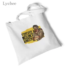 Lychee Harajuku, Женская Холщовая Сумка с буквенным принтом, складная оригинальная сумка на плечо, Экологичная большая сумка для покупок, дорожные сумки