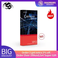 10 шт. M1 0,35 мм иглы для татуировок Одноразовые стерилизованные иглы для татуажа Перманентный макияж наконечники поставки 10 шт./лот