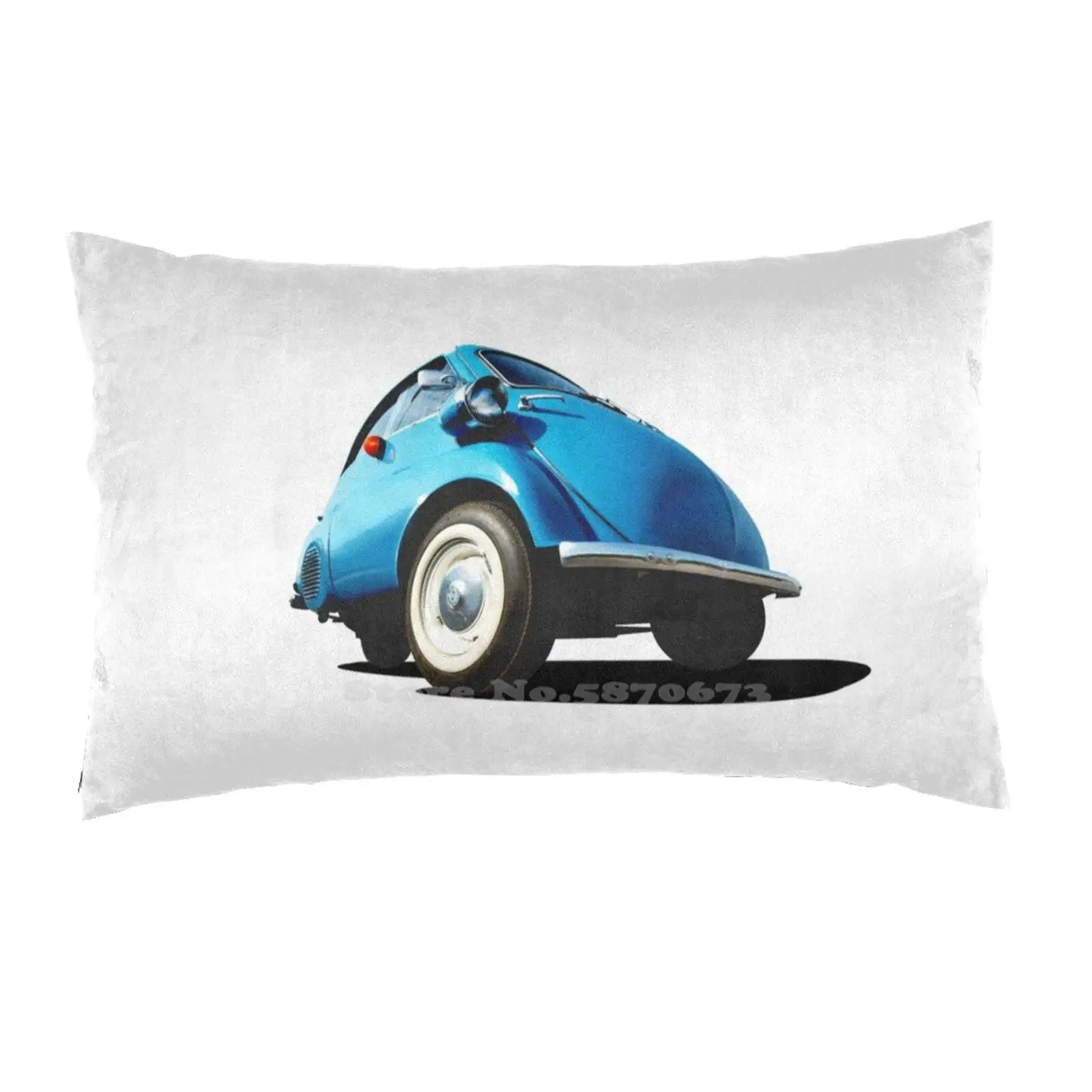 Blue Bubble Car Bed Fodera Per Cuscino Del Divano Federa Stampata Isetta Bubble Car Microcar 3 Ruote Red German Car Europe 3 Ruote