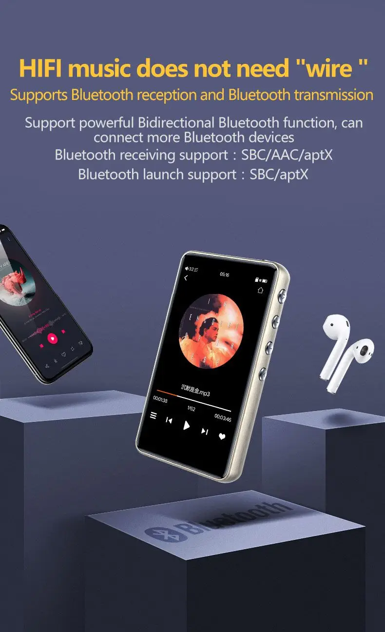 Novo JWM-115 inteligente dsd mastering mp3 player