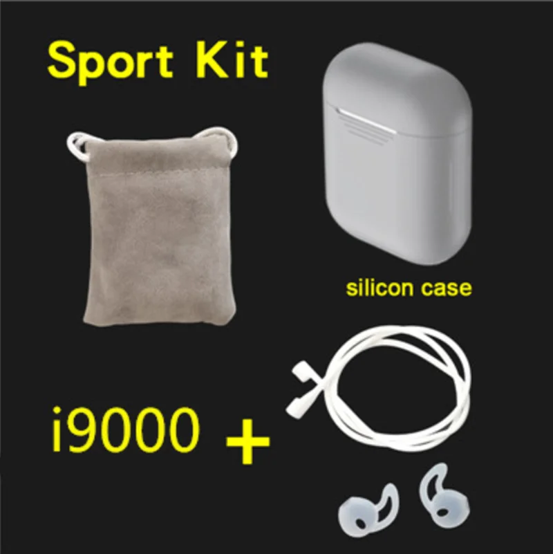 i9000 sport gray Оригинальные i9000 TWS 1:1 наушники-вкладыши H1 Aire 2 Bluetooth наушники мини беспроводные наушники-вкладыши Aire2 гарнитура PK W1 чип elari kulagli - Color: i9000 sport gray