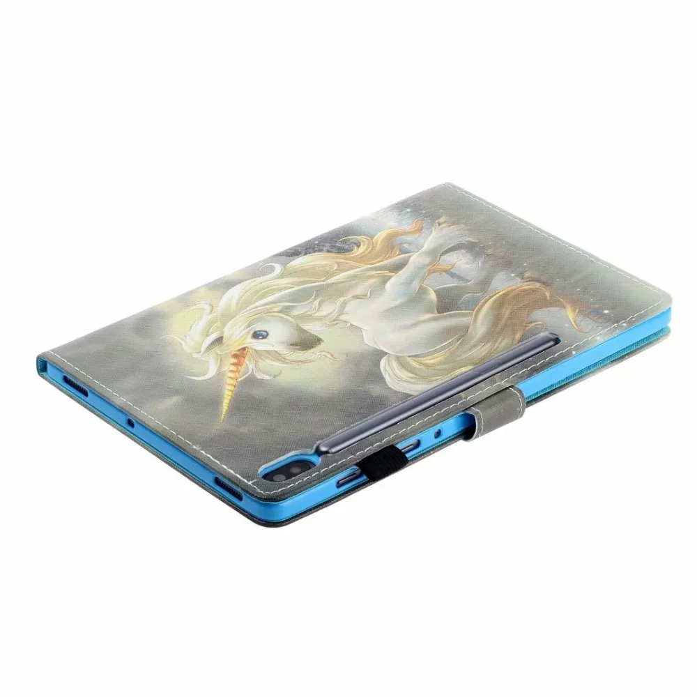 Детский кожаный чехол для планшета с рисунком для Samsung Galaxy Tab S6 T860 T865 10," силиконовый чехол-подставка, петля+ ручка