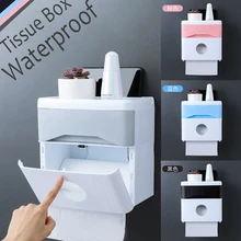 Ванная комната водонепроницаемый тканевый ящик пластиковый держатель туалетной бумаги склад-хралилище подставленное к стене коробка с двойным дном раздатчик салфеток Органайзер