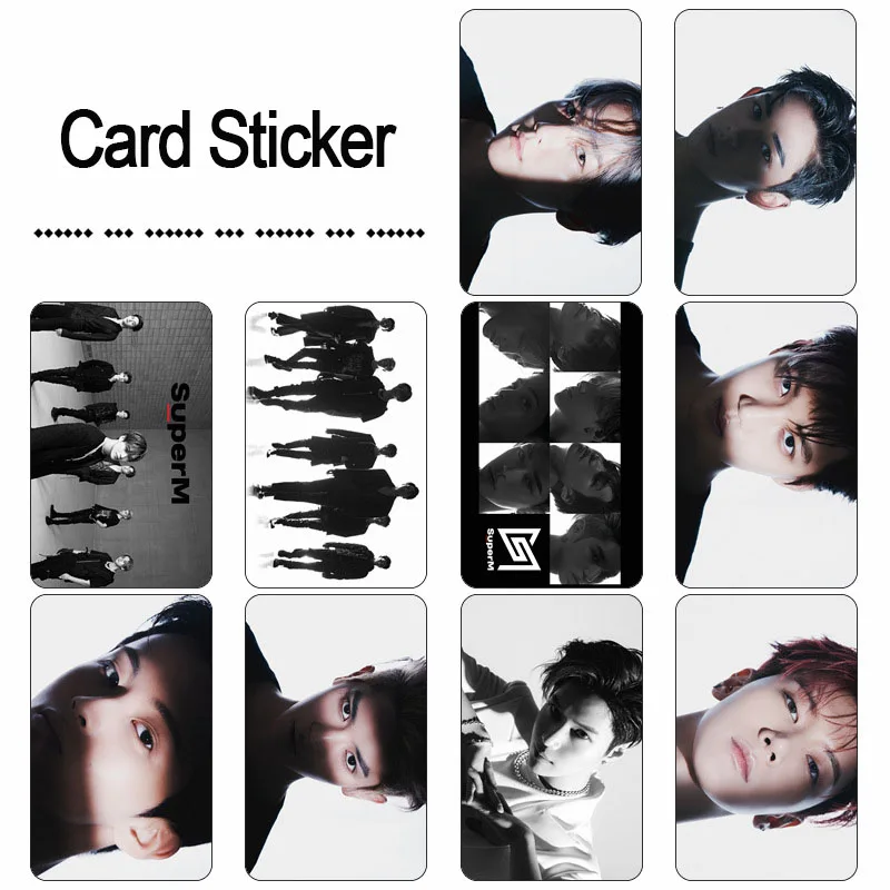 10 PCS KPOP SuperM Jopping SuperM Postcard Bus Sticker Self-Adhesive KAI LUCAS TAEMIN TAEYONG BAEKHYUN TEN MARK LJJ799