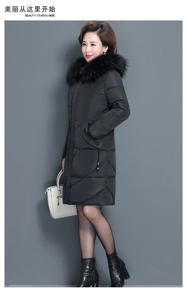 Женская зимняя куртка с меховым воротником, Женская куртка, тонкая, с хлопковой подкладкой, длинная куртка, верхняя одежда, зимнее пальто, парка, большой размер 6XL