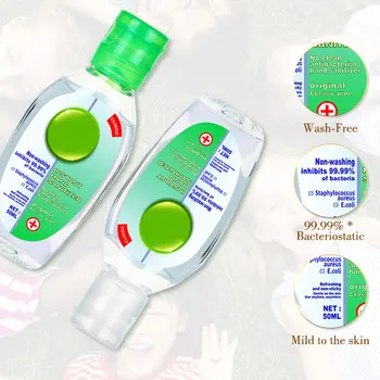 

Portable Antibacterial Hand Sanitizer Disposable Disinfectant Gel 75% Bacteriostatic Gel Hand Sanitizer Wipe Out Bacteria 50ml