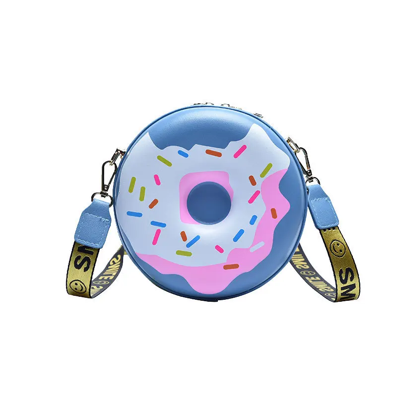 Cute Donut Stylish Crossbody Bags Young Lady Wide-Strap Shoulder Fashion PU Leather Messenger Bag Casual Mini Teenager Girl | Багаж и
