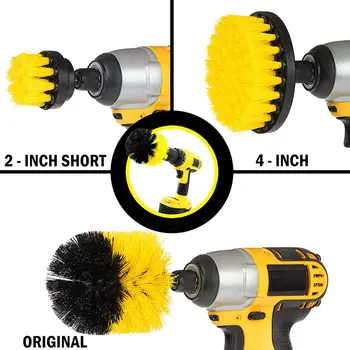

3pcs Power Scrubber Brush Set for Bathroom Drill Cleaning Cordless Drill Attachment Kit XH8Z