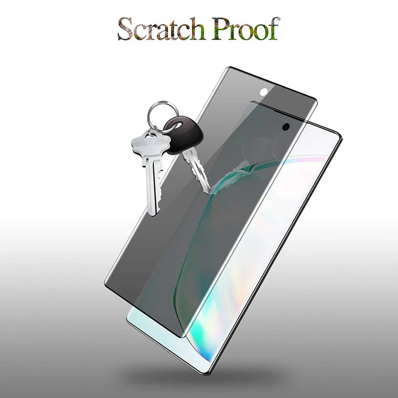 Anti Spy Tempered Glass with Fingerprint Unlock Glass for Samsung S20 Ultra S10 S9 S8 Plus Privacy Screen Protector Pellicola (3)