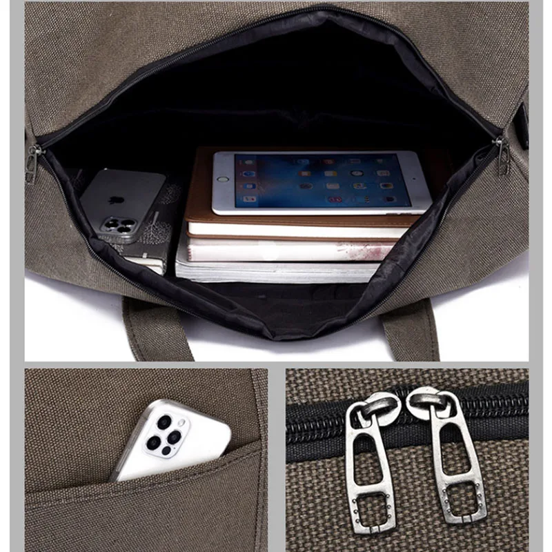 Men Folding Travel Bag Large Capacity Canvas Unisex Luggage