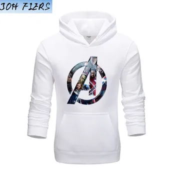 

Marvel Movie Avengers Logo Printed Hoodies Men 2019 Autumn Thanos Infinity Gauntlet Men's Sweatshirts Brand Pullovers