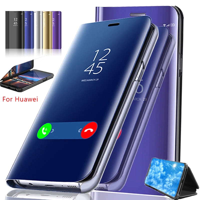 Защитный чехол, зеркальный флип-чехол для телефона huawei Mate9/Mate10Pro/Mate10Lite/P8Lite /P9Lite /P9 Lite/P10/P10 Lite