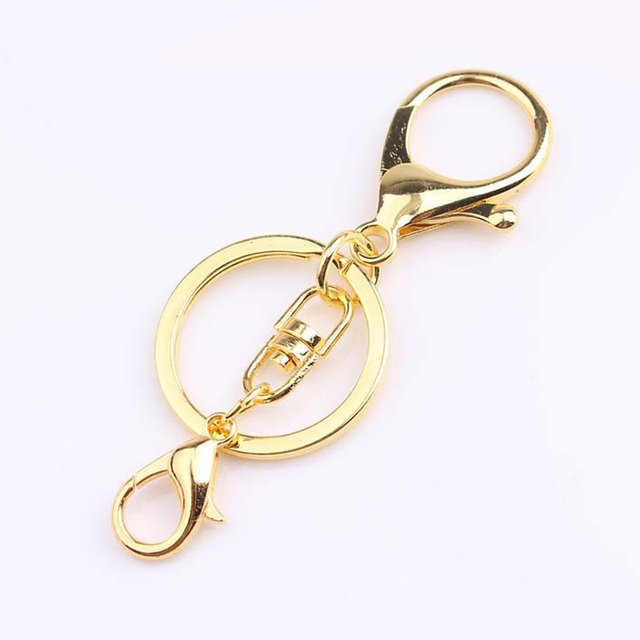 Metal Lobster Trigger Swivel Clasp Hooks Clip Buckle Arts Crafts Key Ring Keychain With Chain For Jewelry Making Supplies