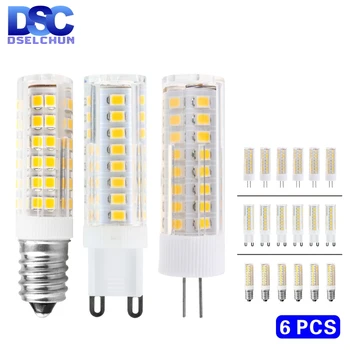 

6pcs/lot G4 G9 E14 LED Bulb 3W 4W 5W 7W Mini LED Lamp 220V LED Corn Bulb SMD2835 Replace 30W 40W 60W Halogen Chandelier Lights