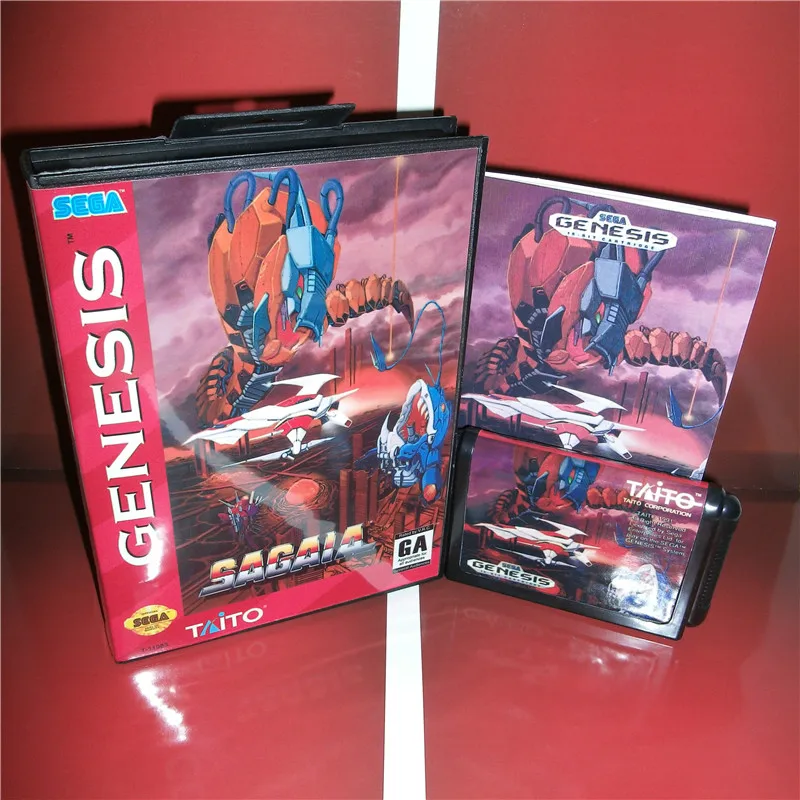 Чехол Sagaia US с коробкой и руководством для видеоигр Sega Megadrive Genesis консоль 16 бит MD card