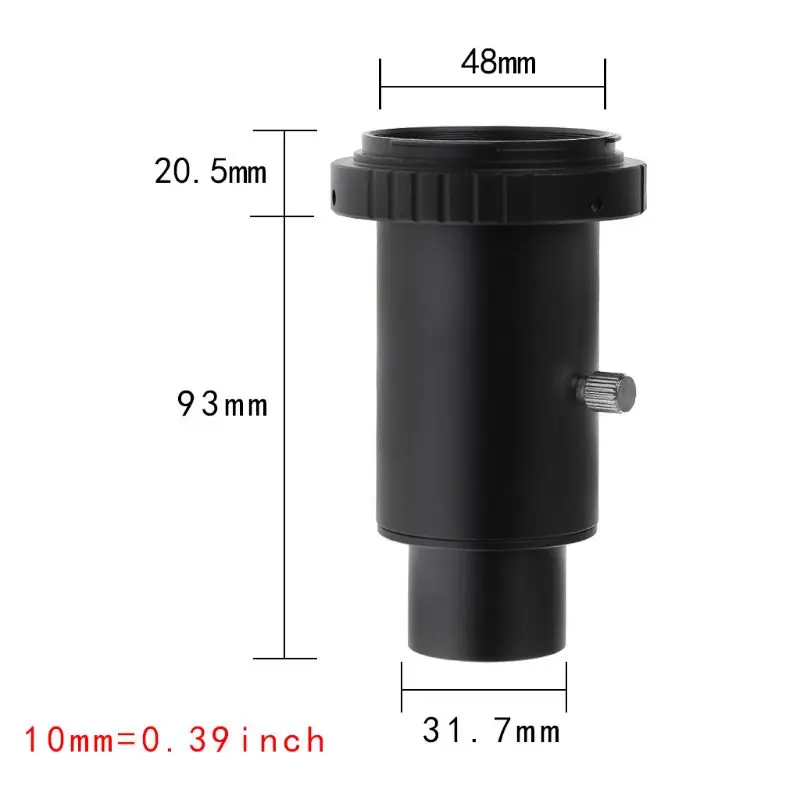 Aluminum T2 Adapter Telescope Extension Tube 1.25 inch Telescope Mount Adapter Thread T-Ring Canon EOS /Nikon DSLR Camera