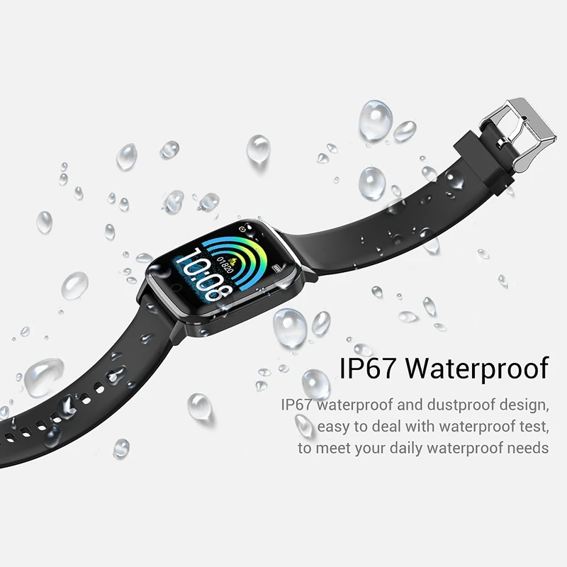 BESTR1 Smart Watch Bluetooth Sport Wristband Heart Rate Blood Pressure Blood Oxygen Sleep Monitor Reminder Wearable Devices
