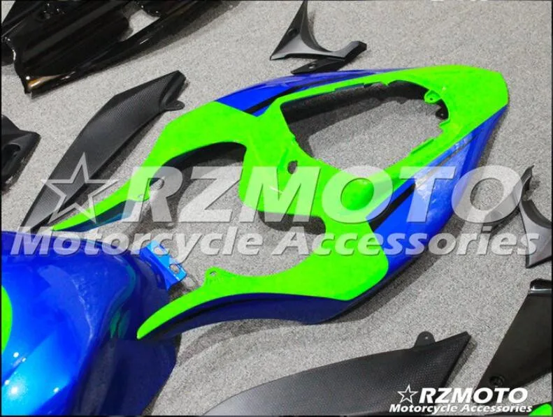 ABS Литье Мотоцикл Обтекатели наборы Подходит для Yamaha YZF-1000-R1 2004 2005 2006 04 05 06 обтекатель кузова Комплект зеленый синий