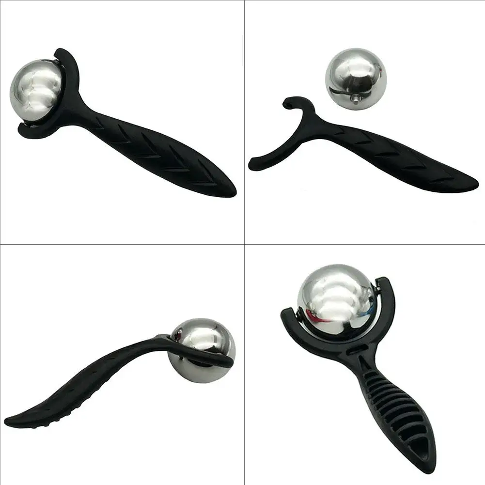 Shoulder Point Therapy Neck Back Massager Deep Tissue Foot Roller Heated Massage Ball 50mm With Handle Pain Relief