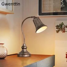 Ретро Лофт Настольная Лампа В индустриальном стиле стоящий стол свет для изучения спальни современный светодиодный фонарь светильники подвесной светильник домашний декор