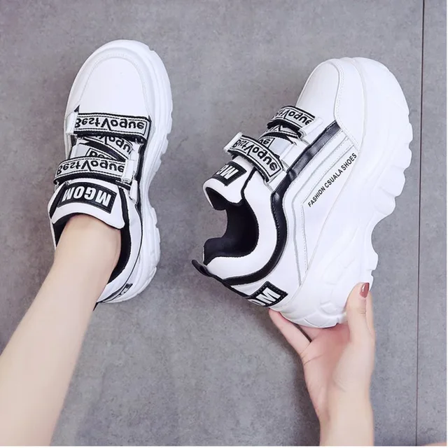 platform walking sneakers