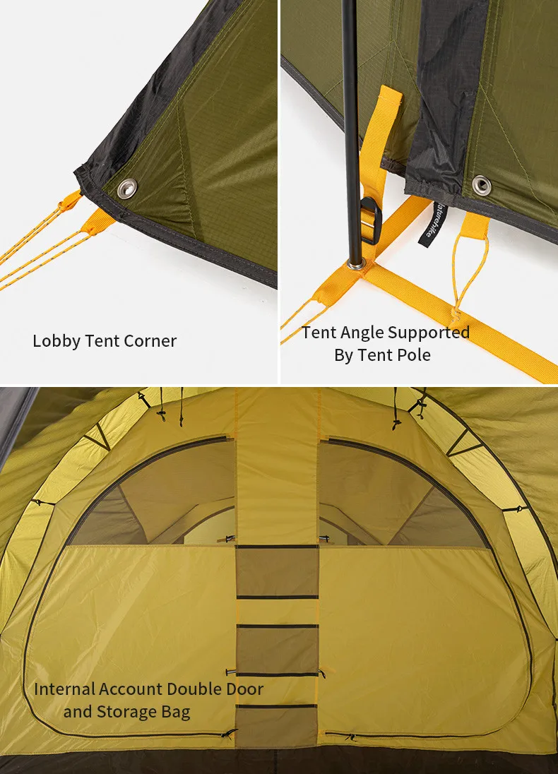 Naturehike Cloud Tourer 2 Сверхлегкий дорожный мотоцикл двойной Тент Открытый кемпинг езда самостоятельно Вождение Тур непромокаемая палатка